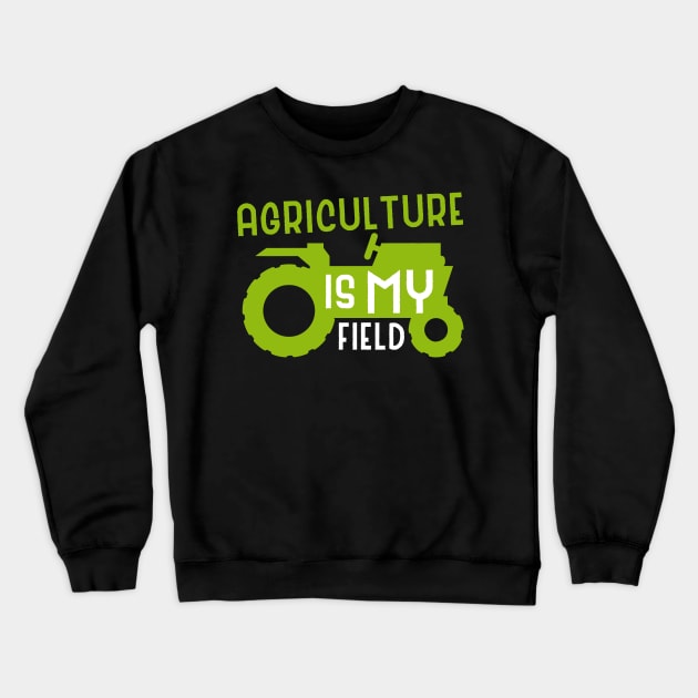 Agriculture Economics is my Field, funny Tractor Crewneck Sweatshirt by schmomsen